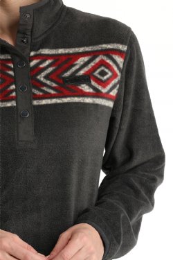 Cinch Ladies Fleece Pullover - Charcoal- Winter Black Friday Sale