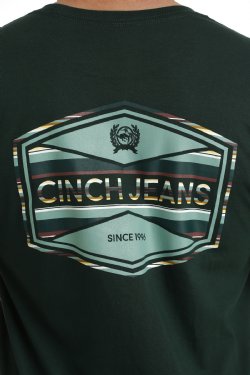 Cinch Mens Green Jeans Tee
