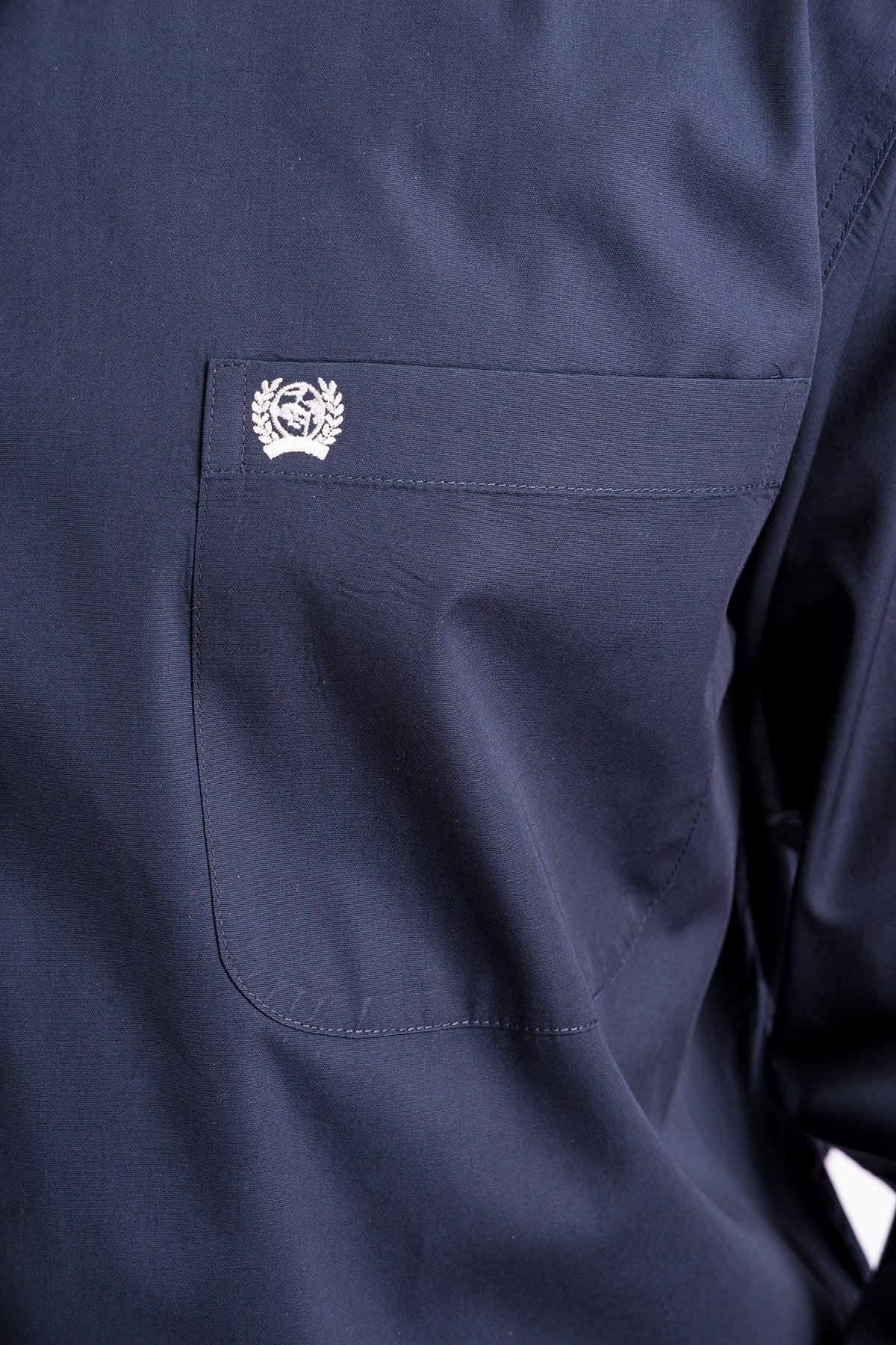 Cinch Mens Solid Navy Long Sleeve Shirt