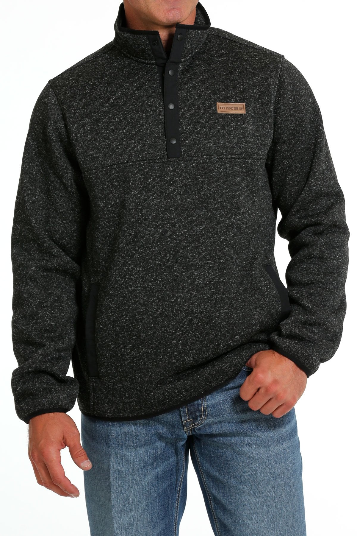 Cinch Mens Charcoal Pullover Sweater