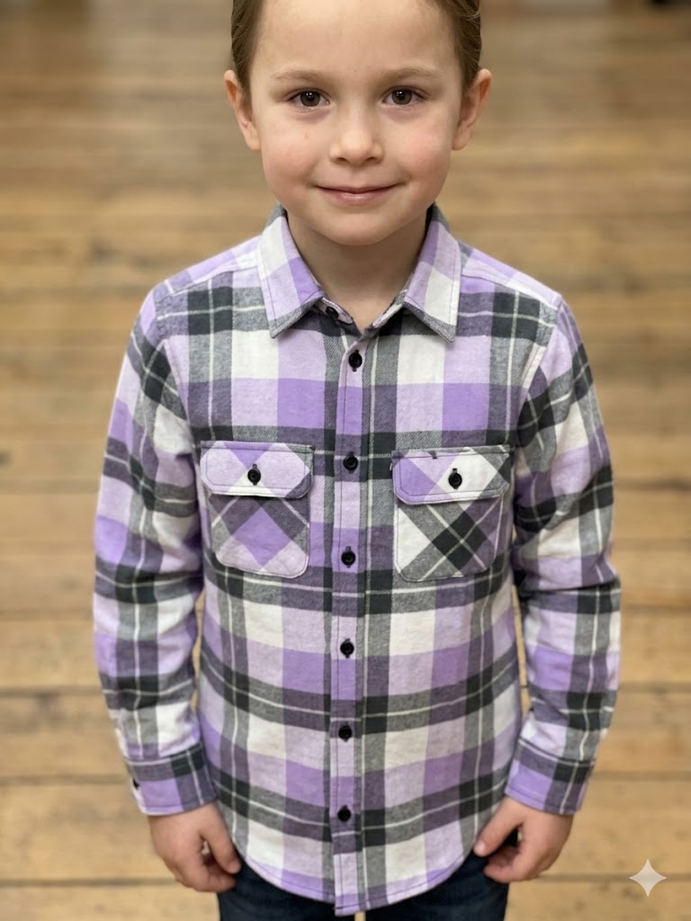 Pilbara Flannelette Shirt Childrens Open Front - Winter 26