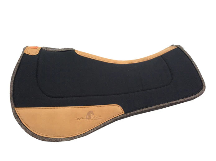 Toprail Contoured Wool/Pad with Leather Wear Pads