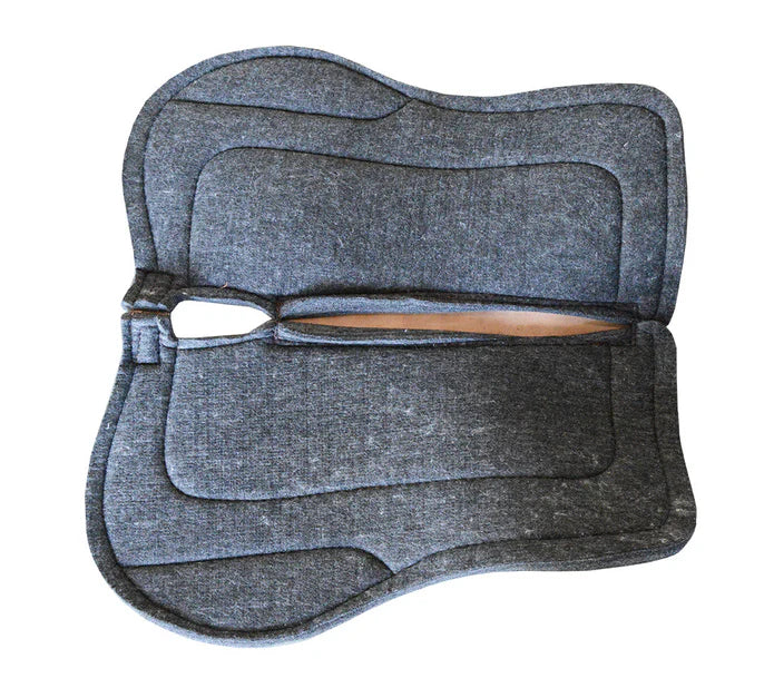 Toprail Contoured Wool/Pad with Leather Wear Pads
