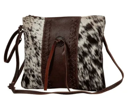 Rosalinda Cross Stitched Leather and Hairon Bag