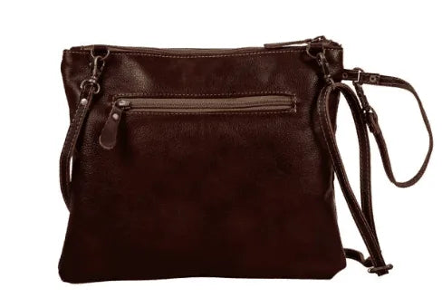 Rosalinda Cross Stitched Leather and Hairon Bag
