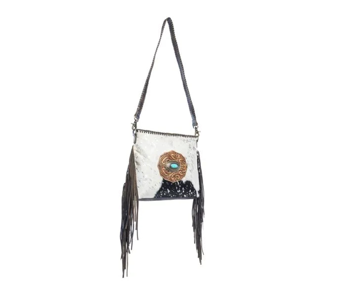 Valley Brook Hand-Tooled Bag in Coal