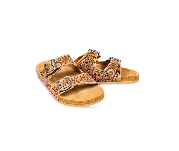 Darla Trail Hand-Tooled Sandals