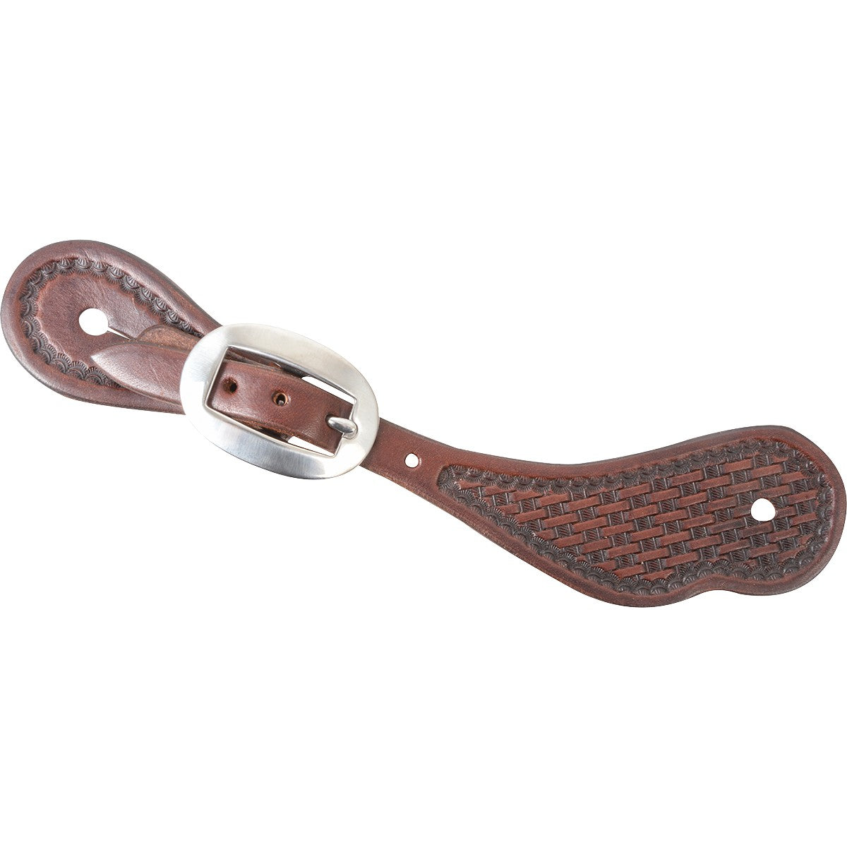 Classic Equine Spur Strap Cowboy Medium Skirting Mini Basket Tooling