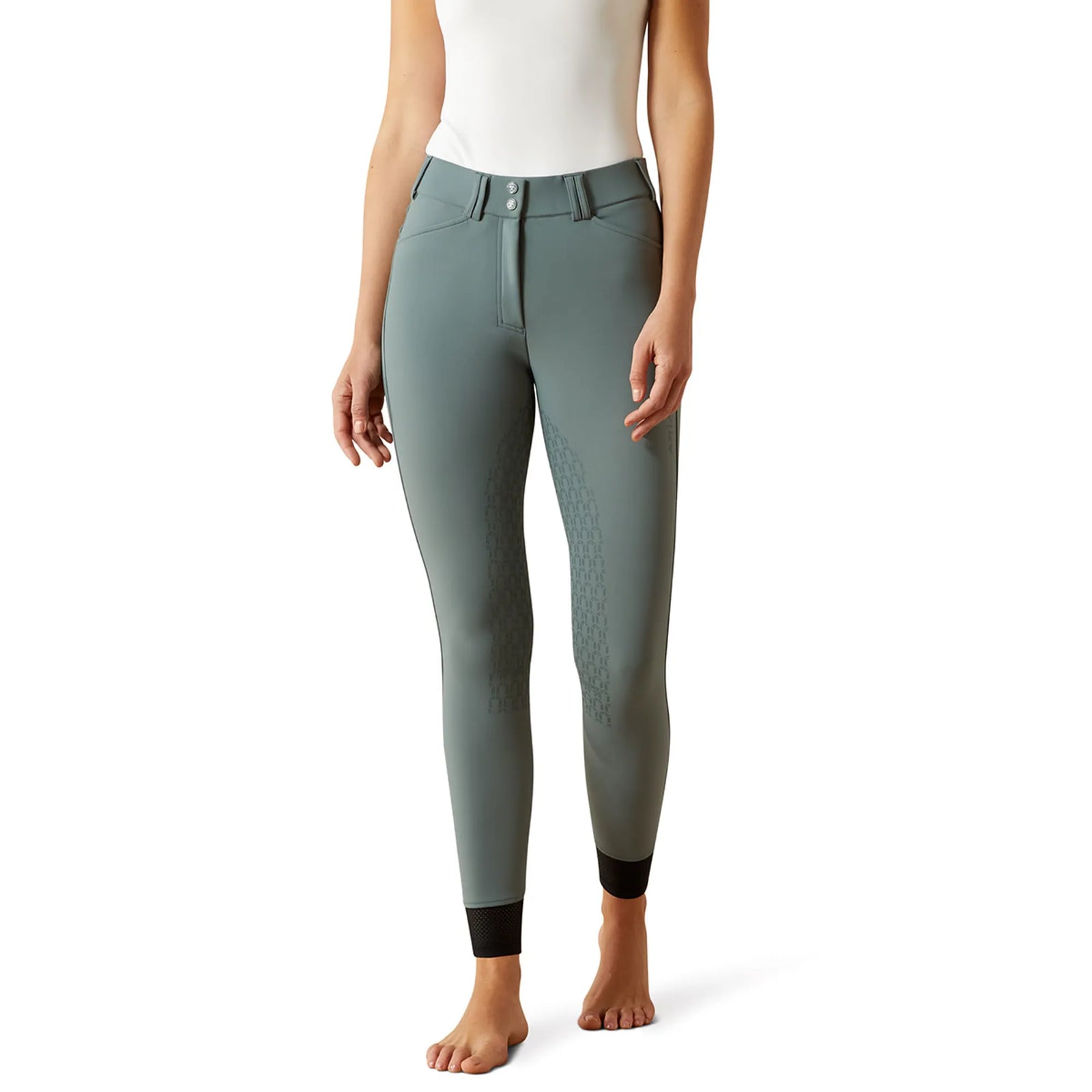 Ariat Wms Tri Factor Vivacity Heat Half Grip Breech Steel Sage