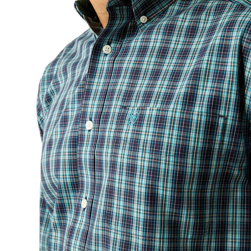Ariat Mns Wrinkle Free Gibson LS Shirt Dark Teal