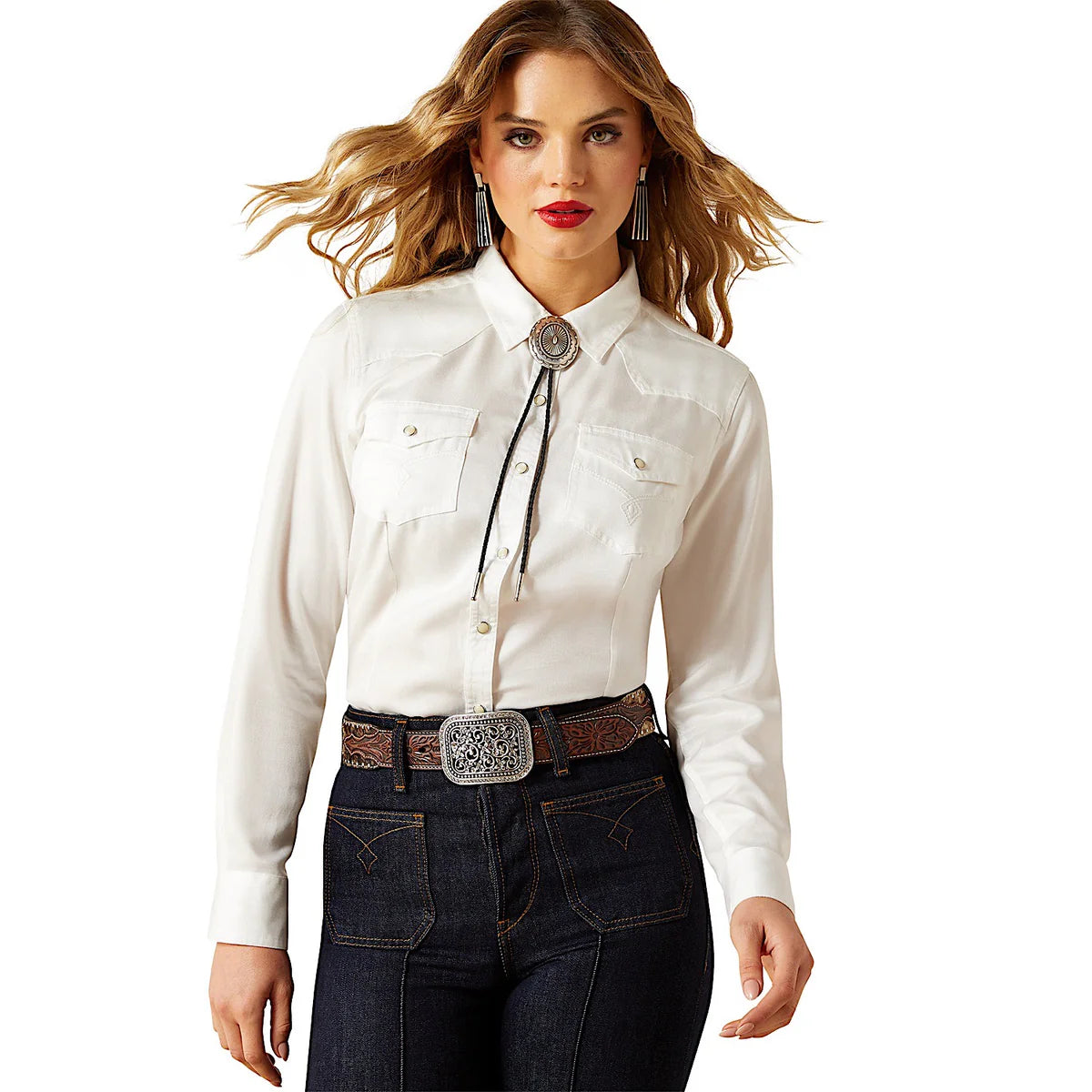 Ariat Wms Timeless Western Snap LS Shirt Cloud Dancer
