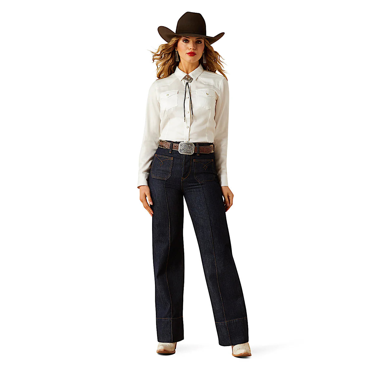 Ariat Wms Timeless Western Snap LS Shirt Cloud Dancer