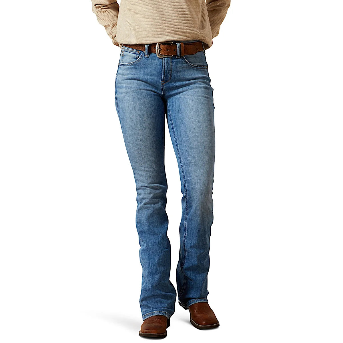 Ariat Wms High Rise Boot Cut Camellia Glendale