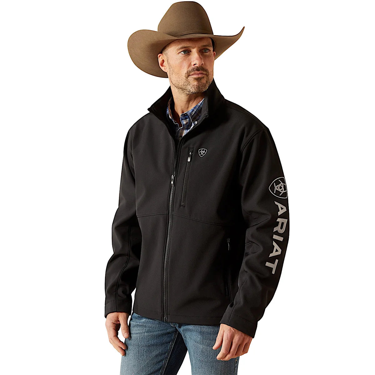 Ariat Mns Logo Softshell Jacket Black- Winter 26