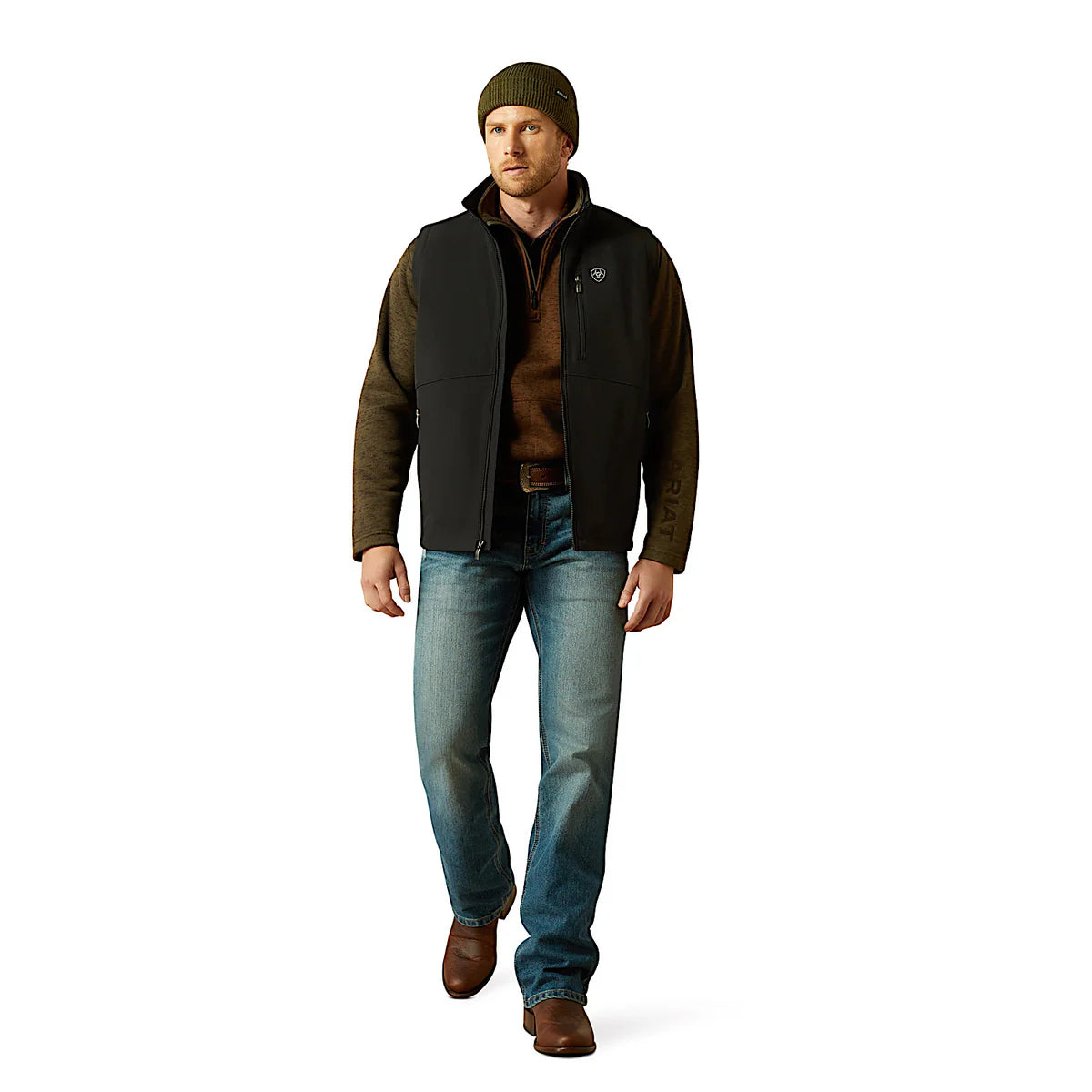 Ariat Mns Logo Softshell Vest Black