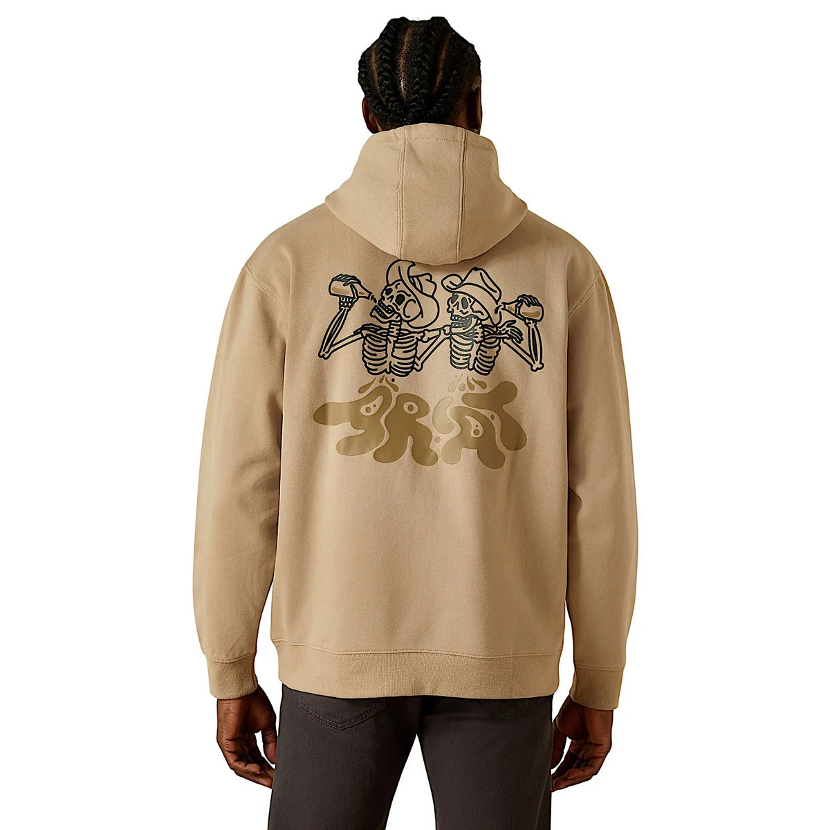 Ariat Mns Drinking Buddies Hoodie Beige - Winter 26