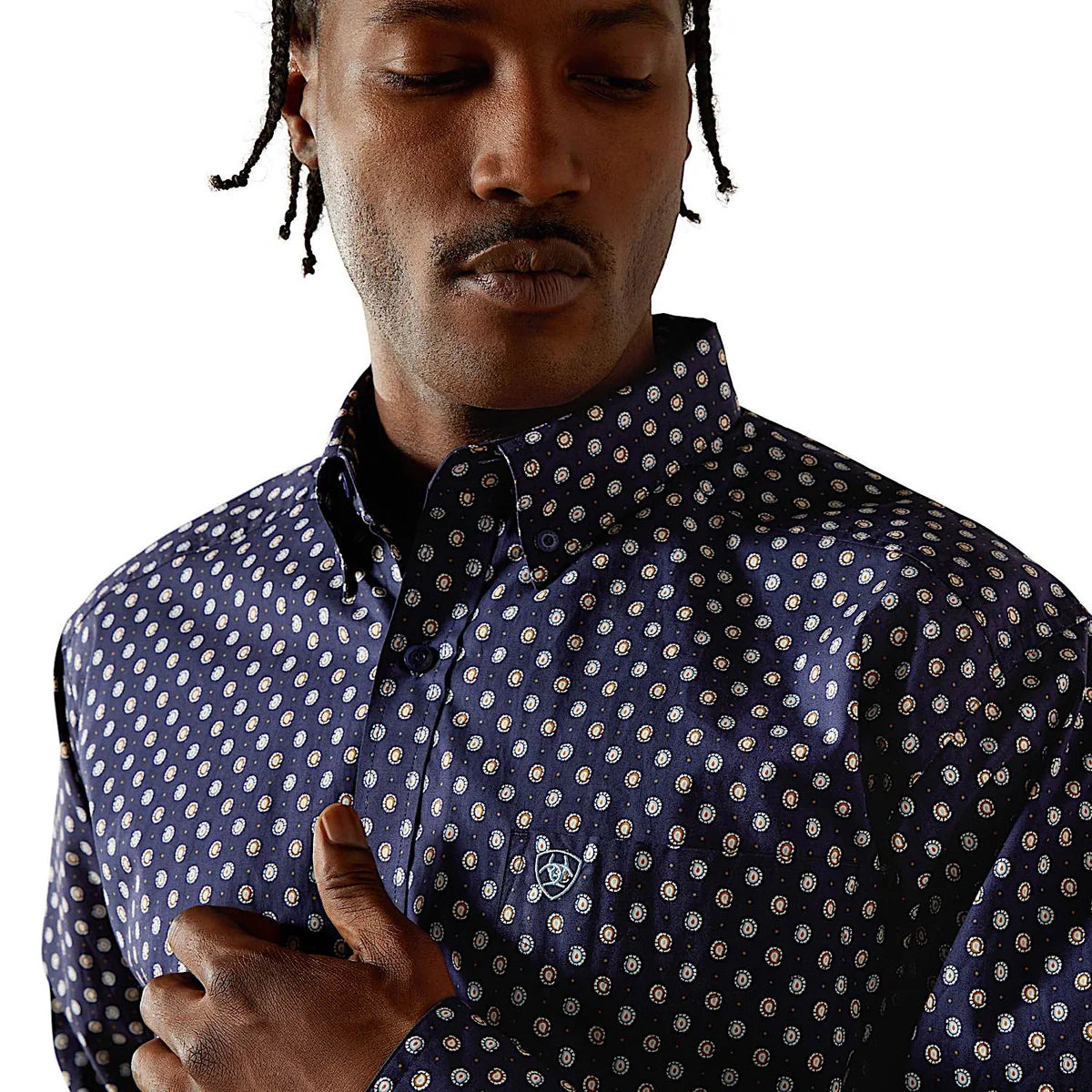 Ariat Mns Stone LS Shirt Dark Blue