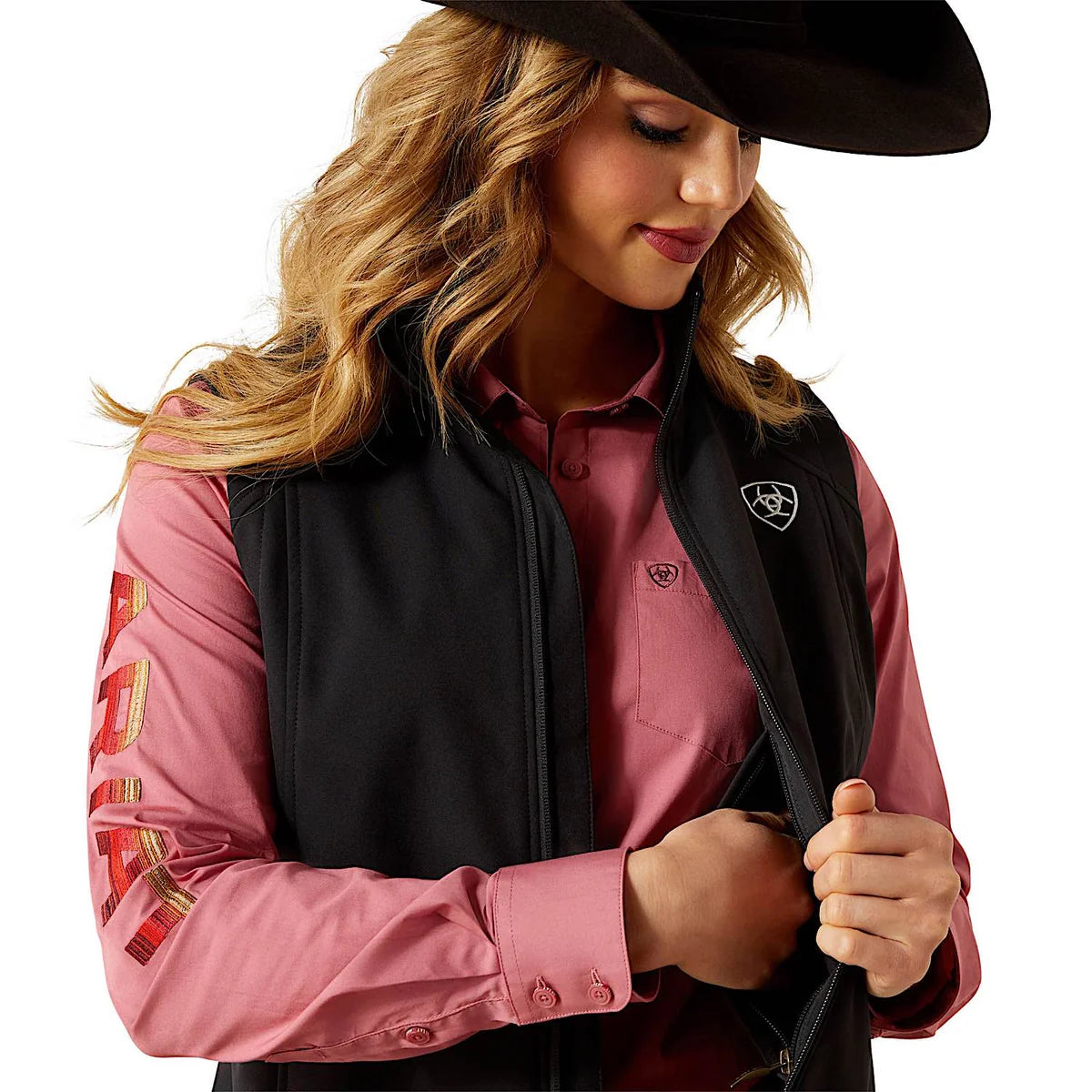 Ariat Wms Logo Softshell Vest Black - Winter 26