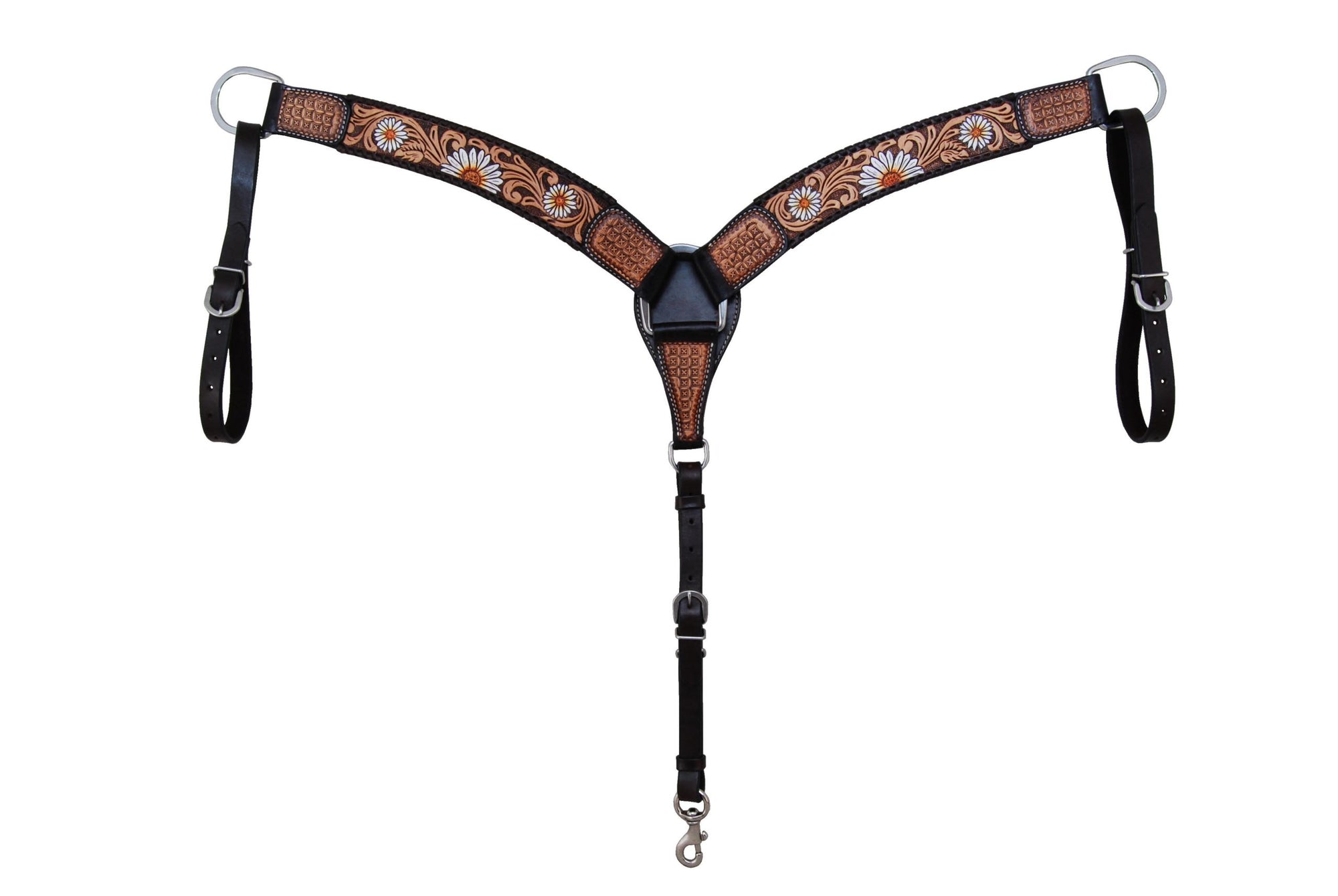 Rafter T Ranch Breastplate with Daisy Tooling