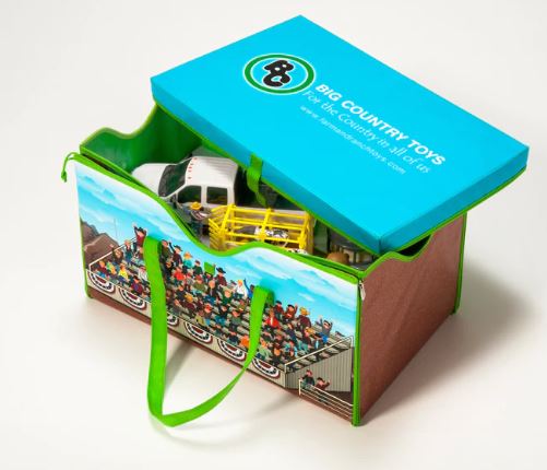 Big Country Toys - Toy Box 3 in 1 - Toy Box and Double sided Play Mat