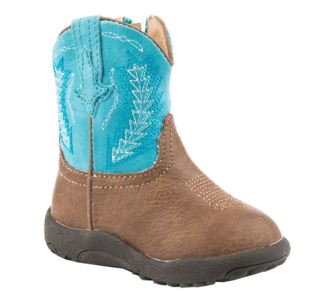 Roper Inf Cowbaby Bill Tan/Turquoise