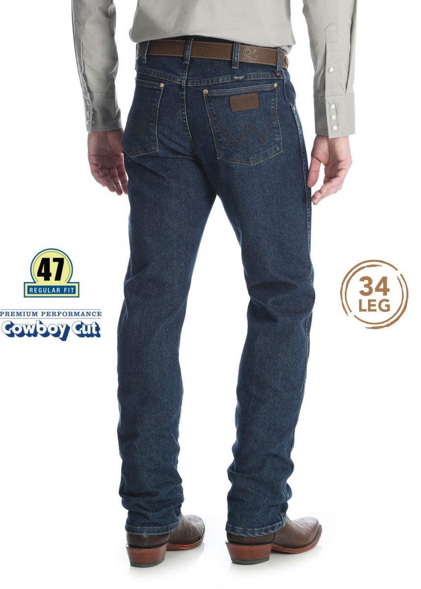 Wrangler Mens Premium Performance Cowboy Cut Cv Reg Fit Jean 34 Leg