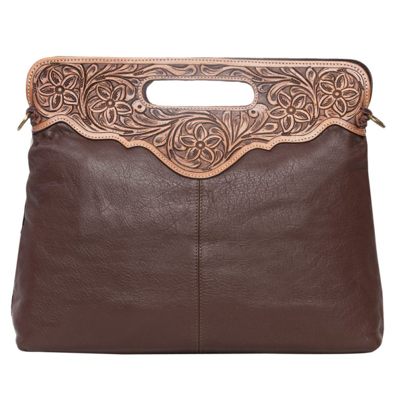 The Design Edge Cusco Tooling Leather Cowhide Bag