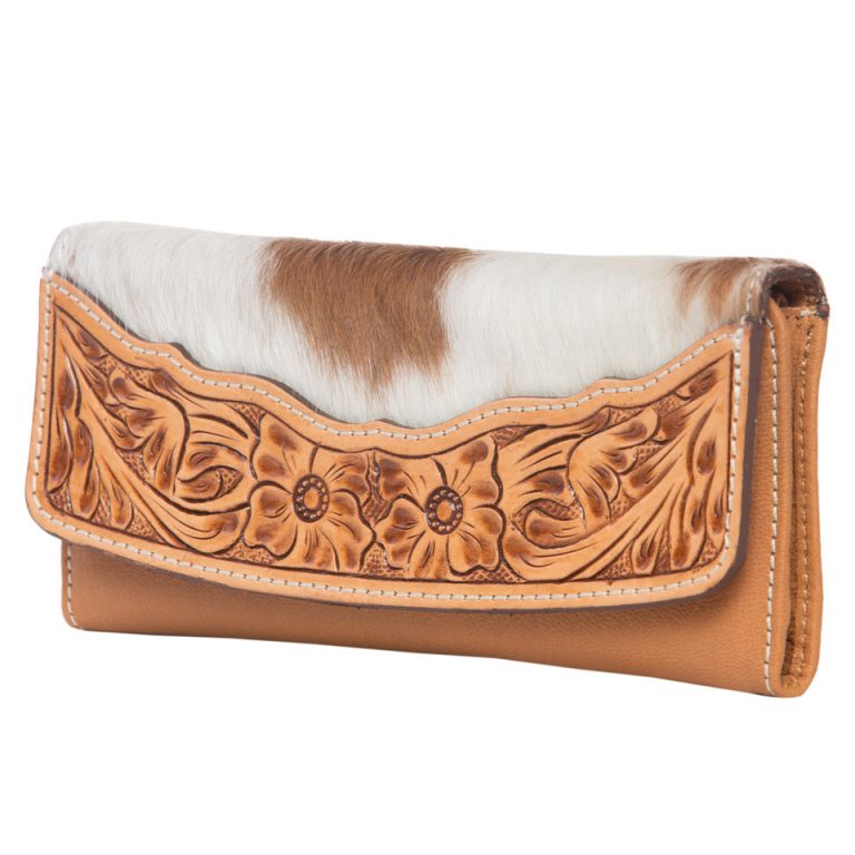 The Design Edge Oran Tooling Leather Flap Cowhide Wallet