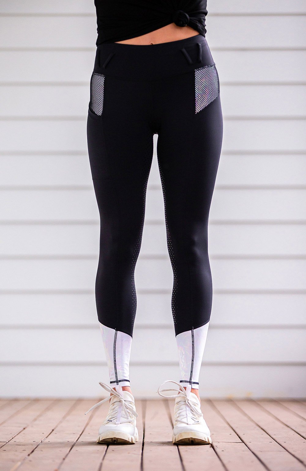 Bare Youth Performance Riding Tights - Unicorn (White Shimmer)