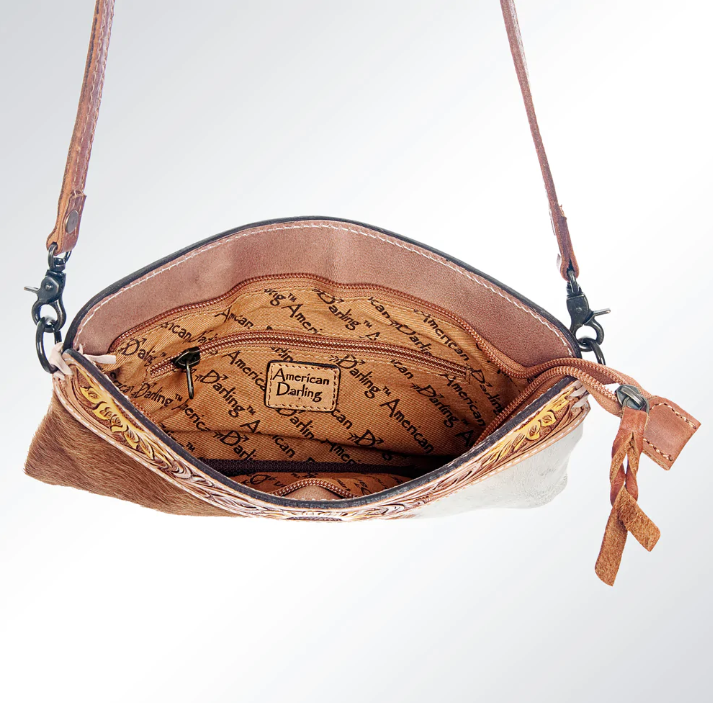 American Darling Cowhide Sunflower Clutch