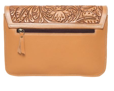 The Design Edge Panama Tooling Leather Flap Cowhide Bag