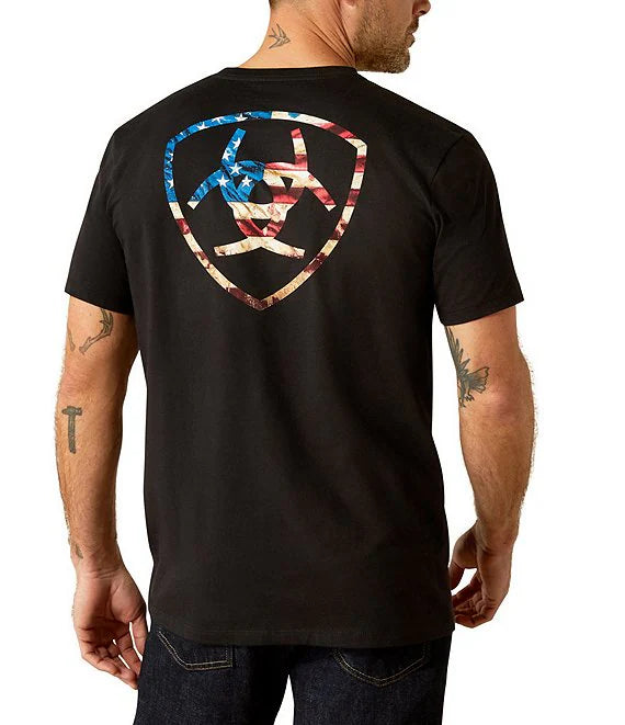 Ariat Mns Rugged American Shield SS Tee Black