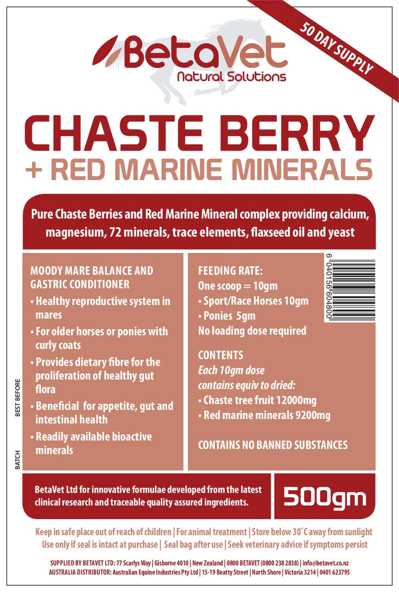 Betavet Chaste Berry and Red Marine Minerals