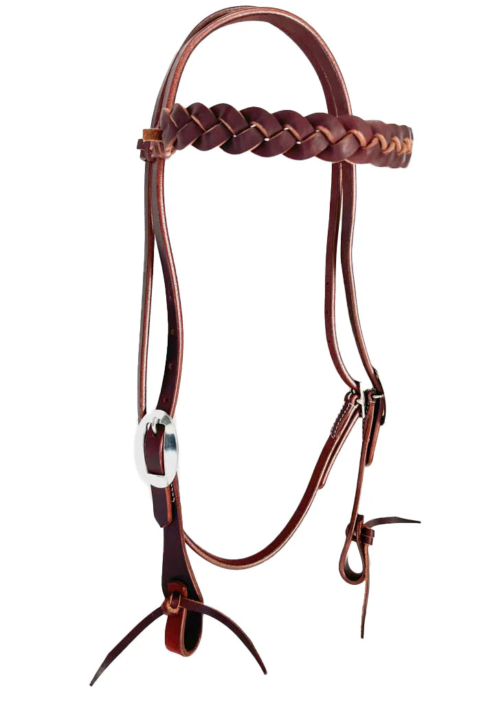 Toprail Wyoming Latigo Leather Secret Plait Bridle