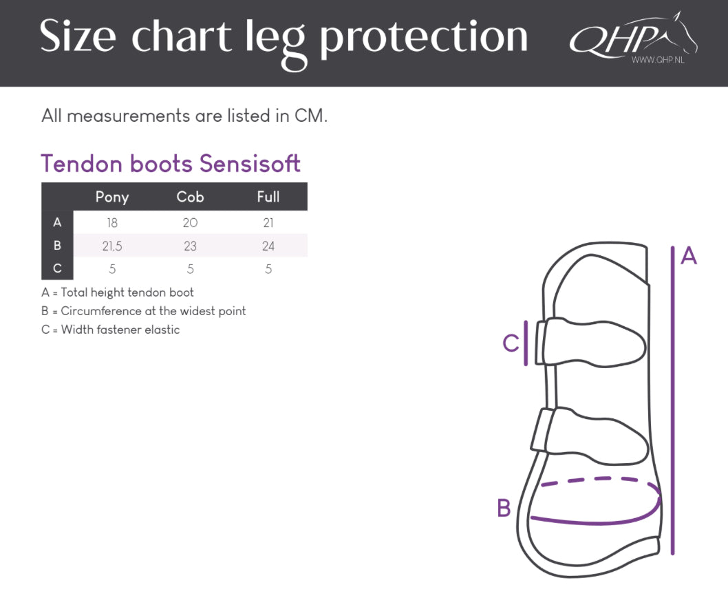 QHP Tendon Boots Sensisoft
