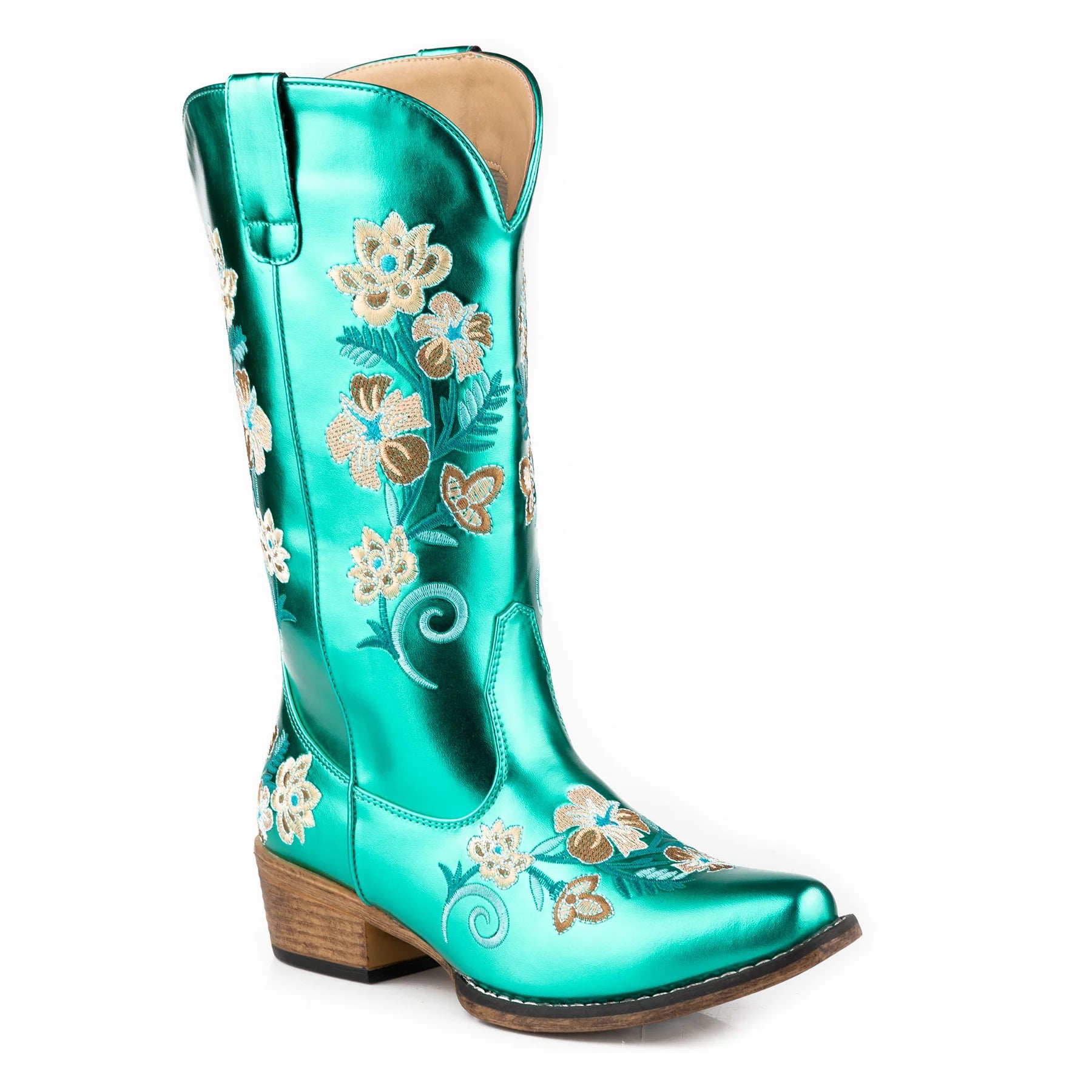 Roper Wmns Riley Floral Emerald Green Metallic - Mothers Day Sale