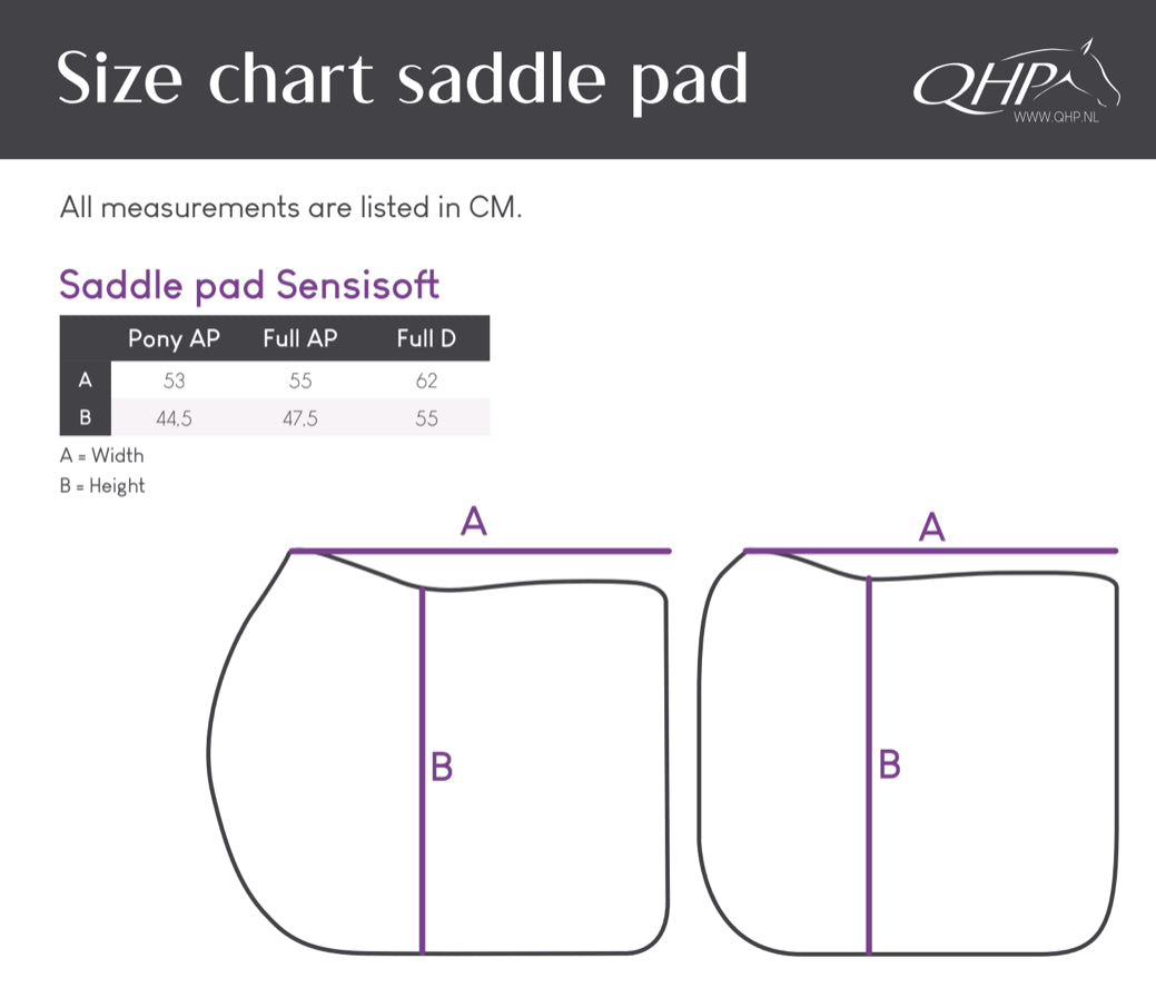 QHP Saddle Pad Sensisoft