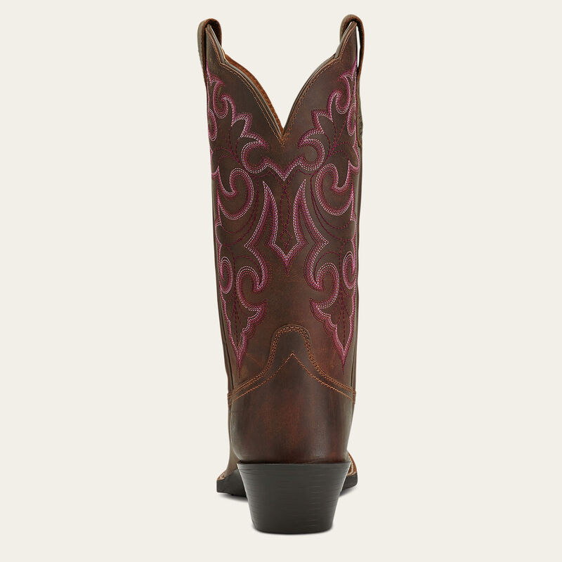 Ariat Wms Round Up Square Toe Powder Brown - EOFY Sale