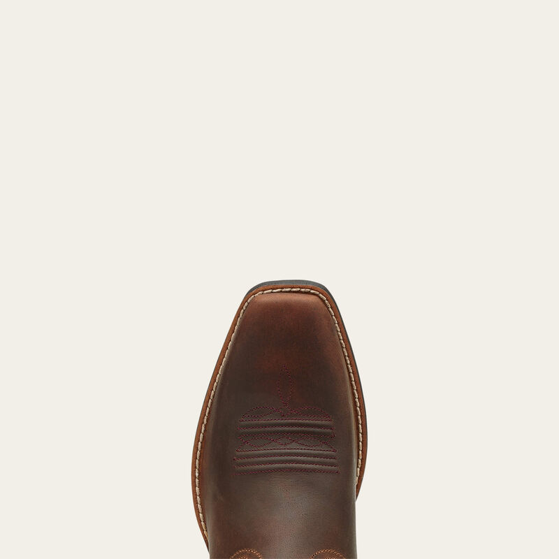 Ariat Wms Round Up Square Toe Powder Brown - EOFY Sale