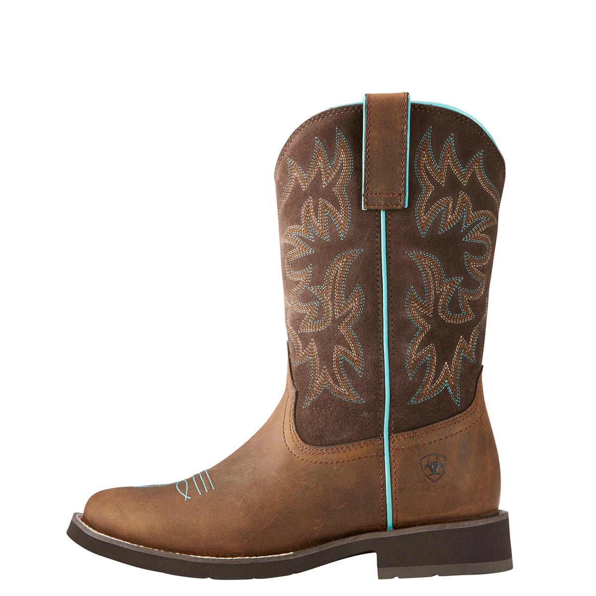Ariat Wms Delilah Round Toe Distressed Brown/Fudge Brown - Clearance