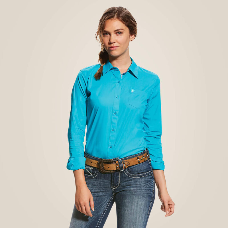 Ariat Wms Kirby Stretch Shirt Bluebird