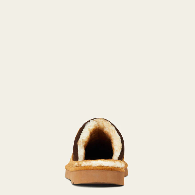 Ariat Mns Silversmith Square Toe Slipper Chestnut with Chocolate
