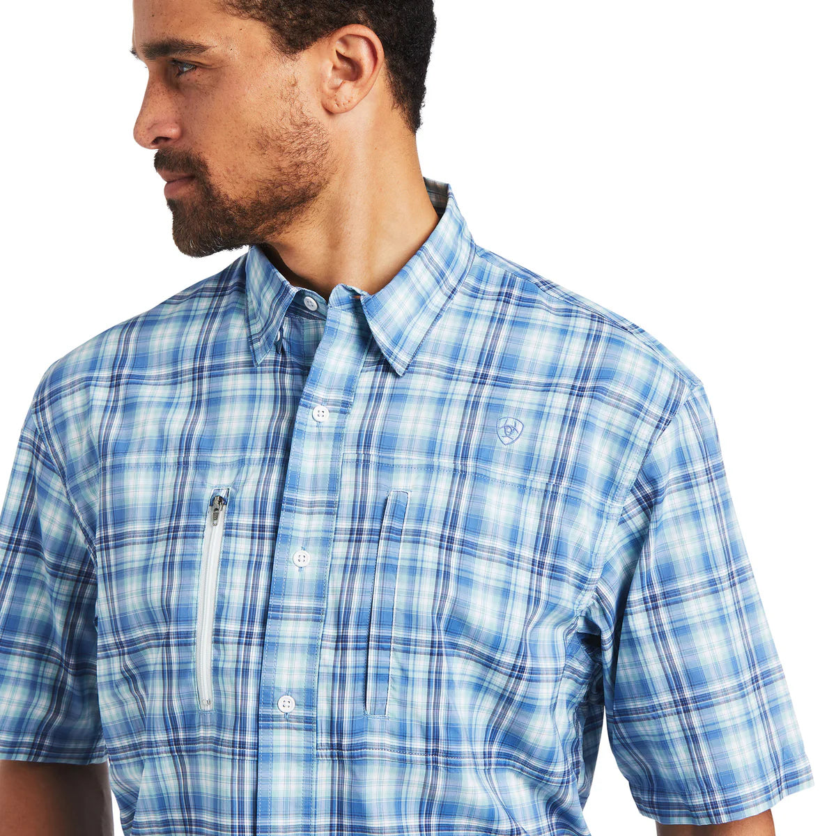 Ariat Mns Venttek Classic SS Shirt Dutch Blue Plaid