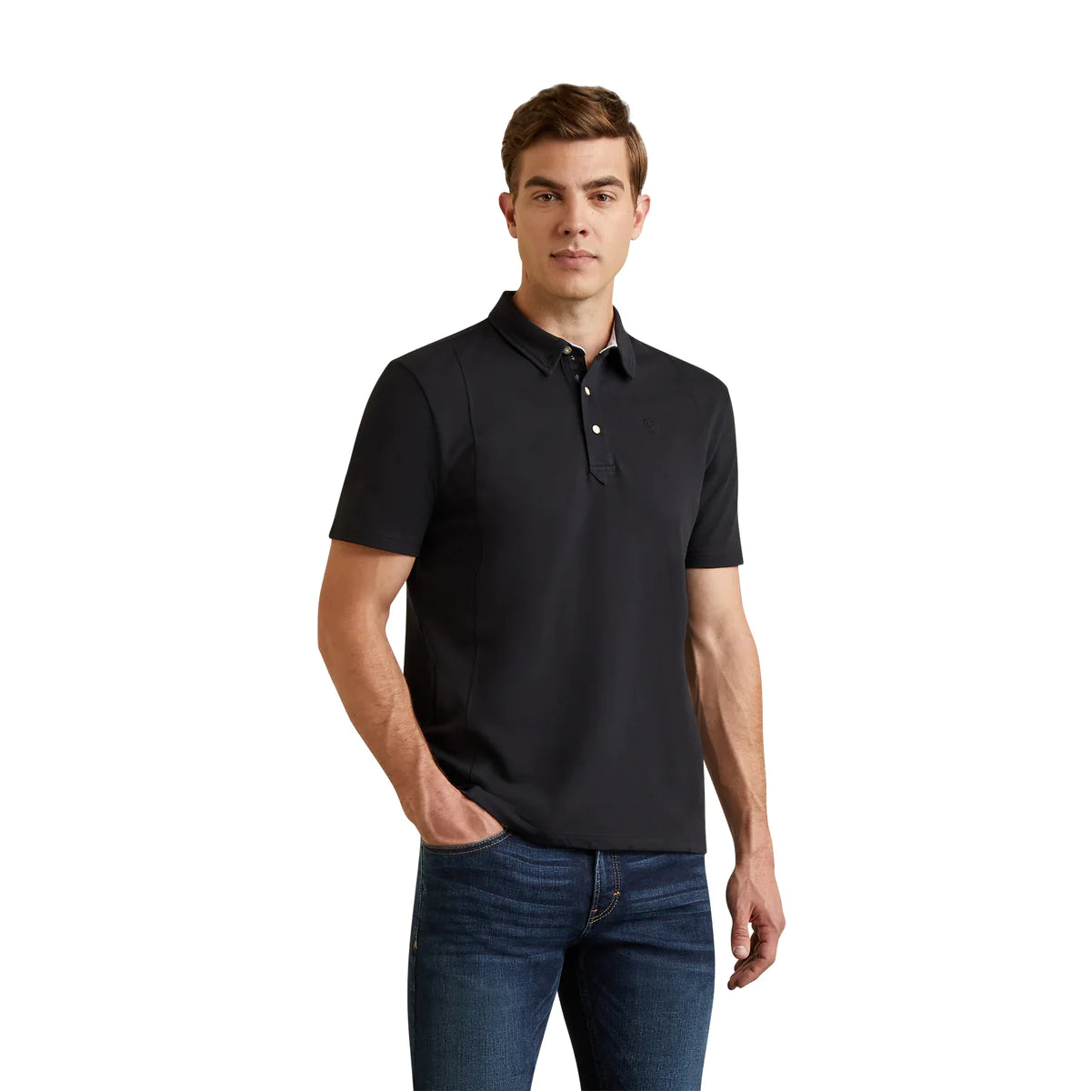 Ariat Mns Medal Polo Black