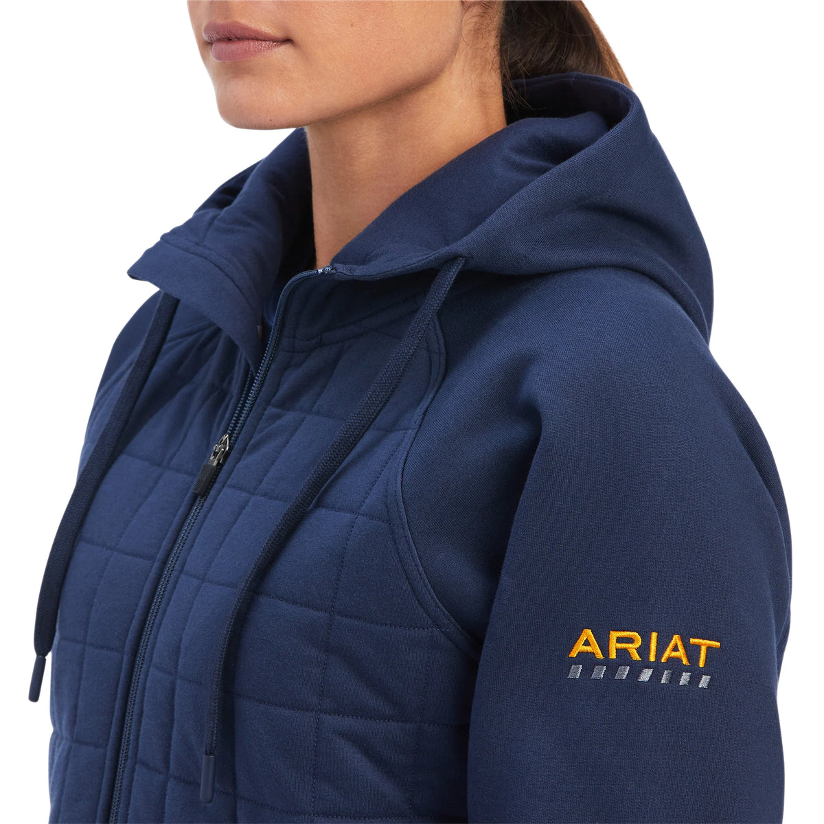 Ariat Wms Rebar Regulator Full Zip Hood Mood Indigo - Winter Black Friday Sale