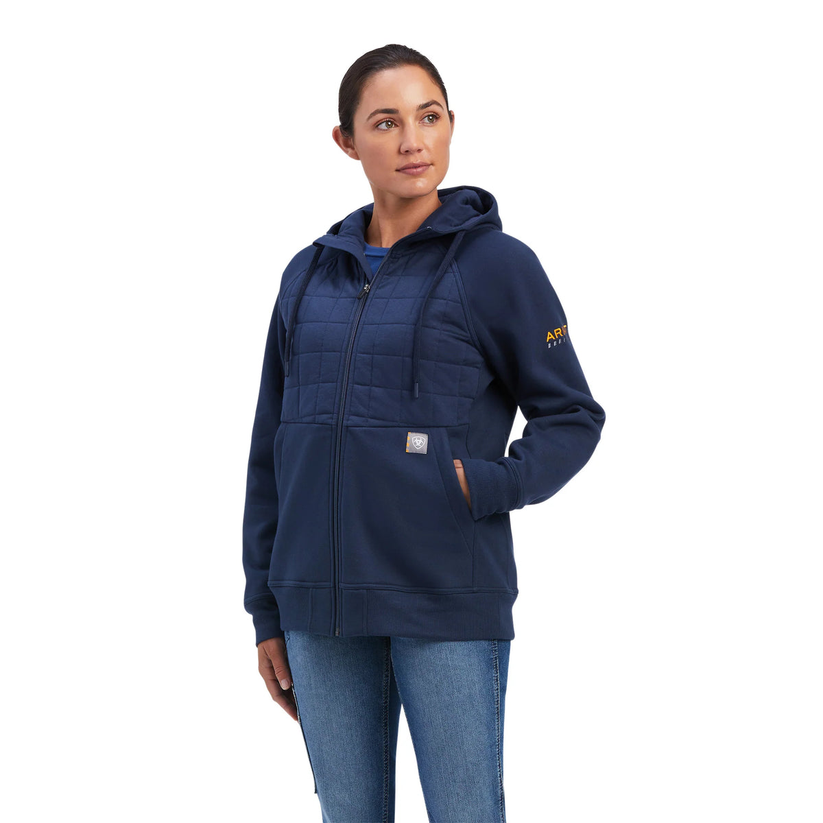 Ariat Wms Rebar Regulator Full Zip Hood Mood Indigo - Winter Black Friday Sale