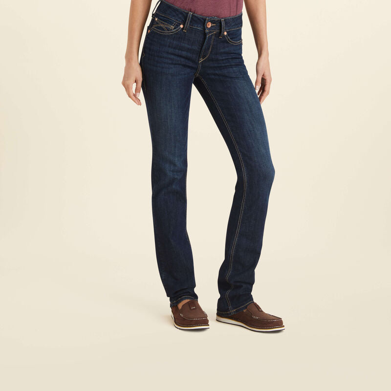 Ariat Wmns REAL Perfect Rise Straight Leg Greta Midnight - CLEARANCE