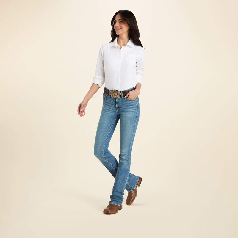Ariat Wmns REAL High Rise Boot Cut Charlee Delaware - CLEARANCE
