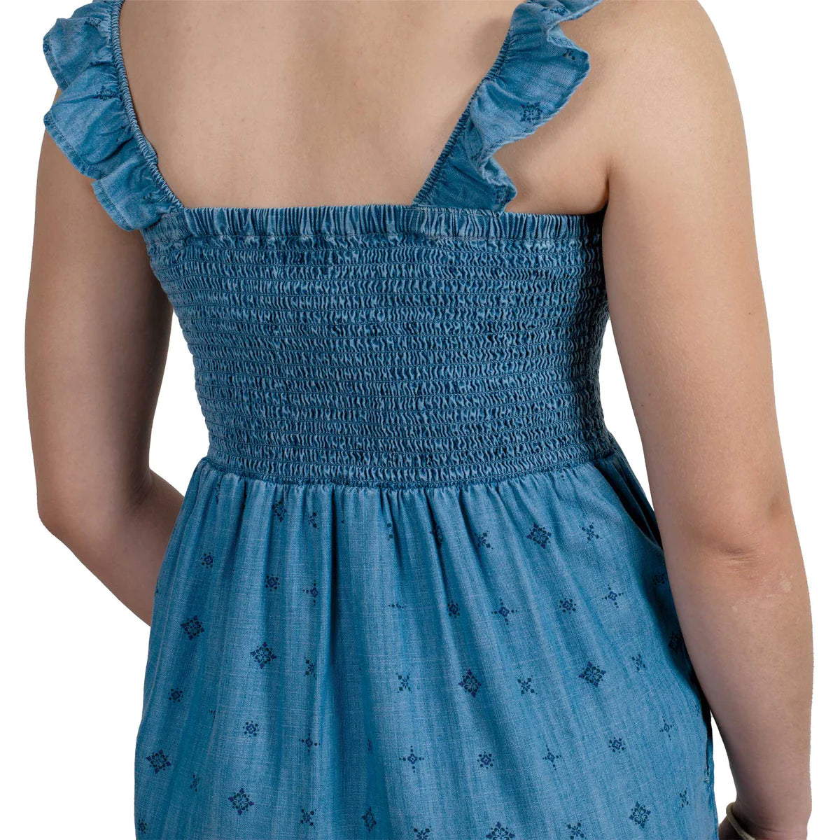 Ariat Wms Paisley Dress Light Denim Blue