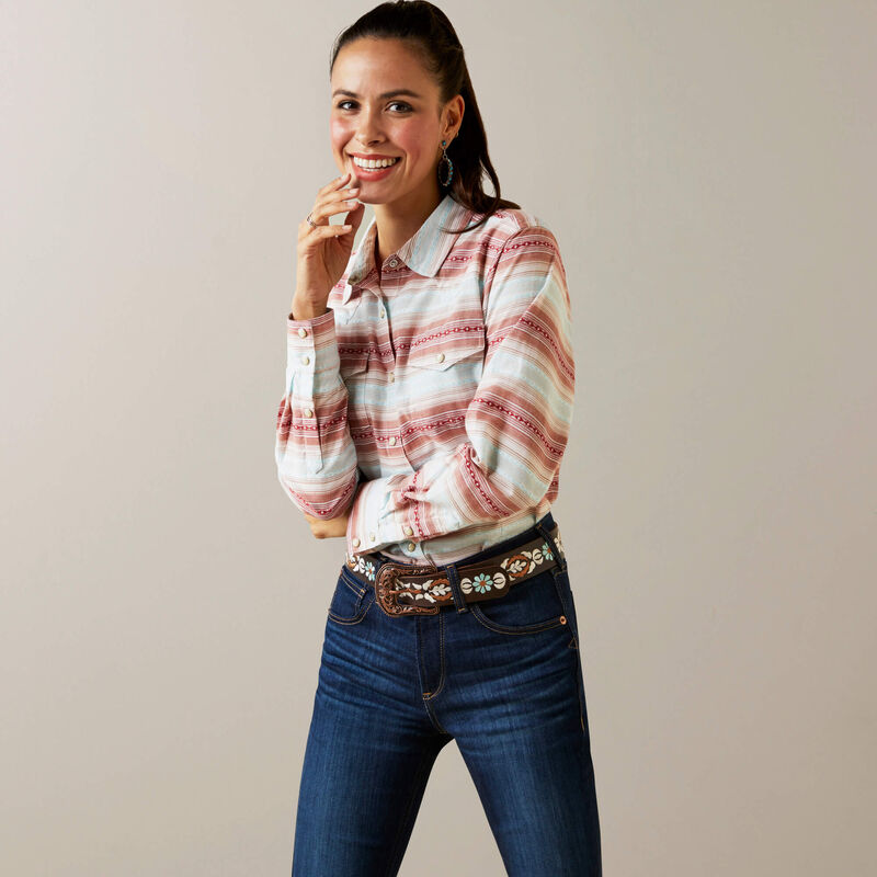 Ariat Wms Savannah Snap Long Sleeve Shirt Jacquard - Black Friday Sale